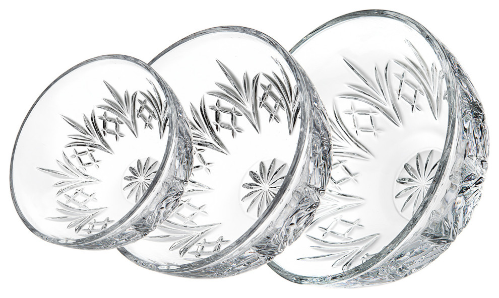 Dublin 3 Piece Bowl Set Traditional Serving And Salad Bowls by