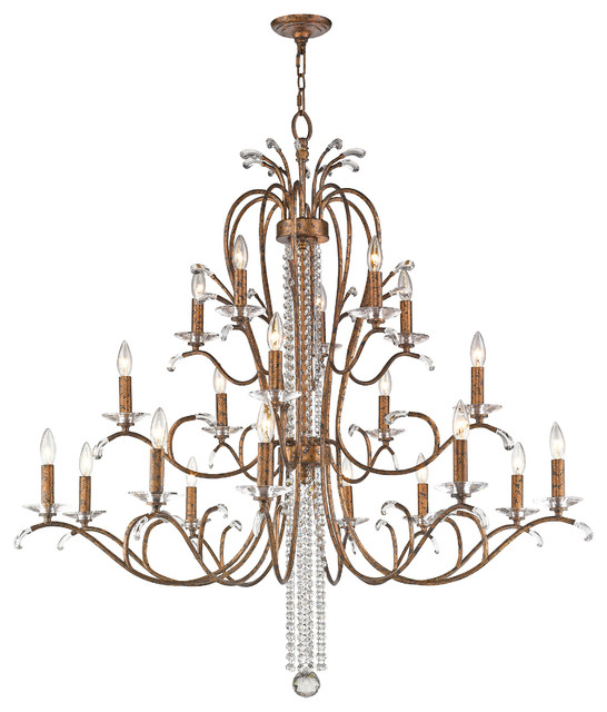 Serafina Foyer Chandelier, Brushed Nickel - Traditional - Chandeliers ...