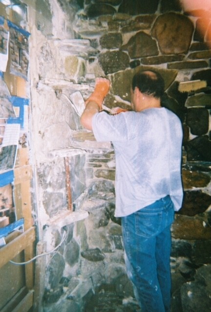 Stone Wall Master Bedroom