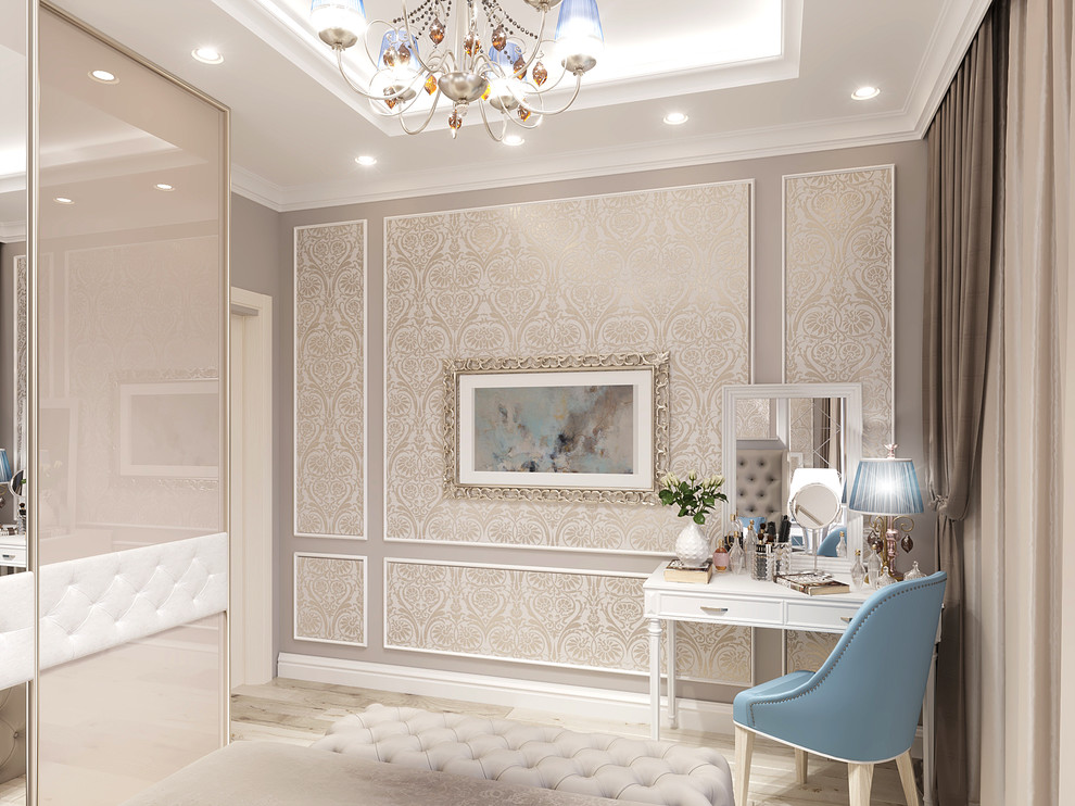 Дизайн проект: спальня в классическом стиле, г. Владивосток