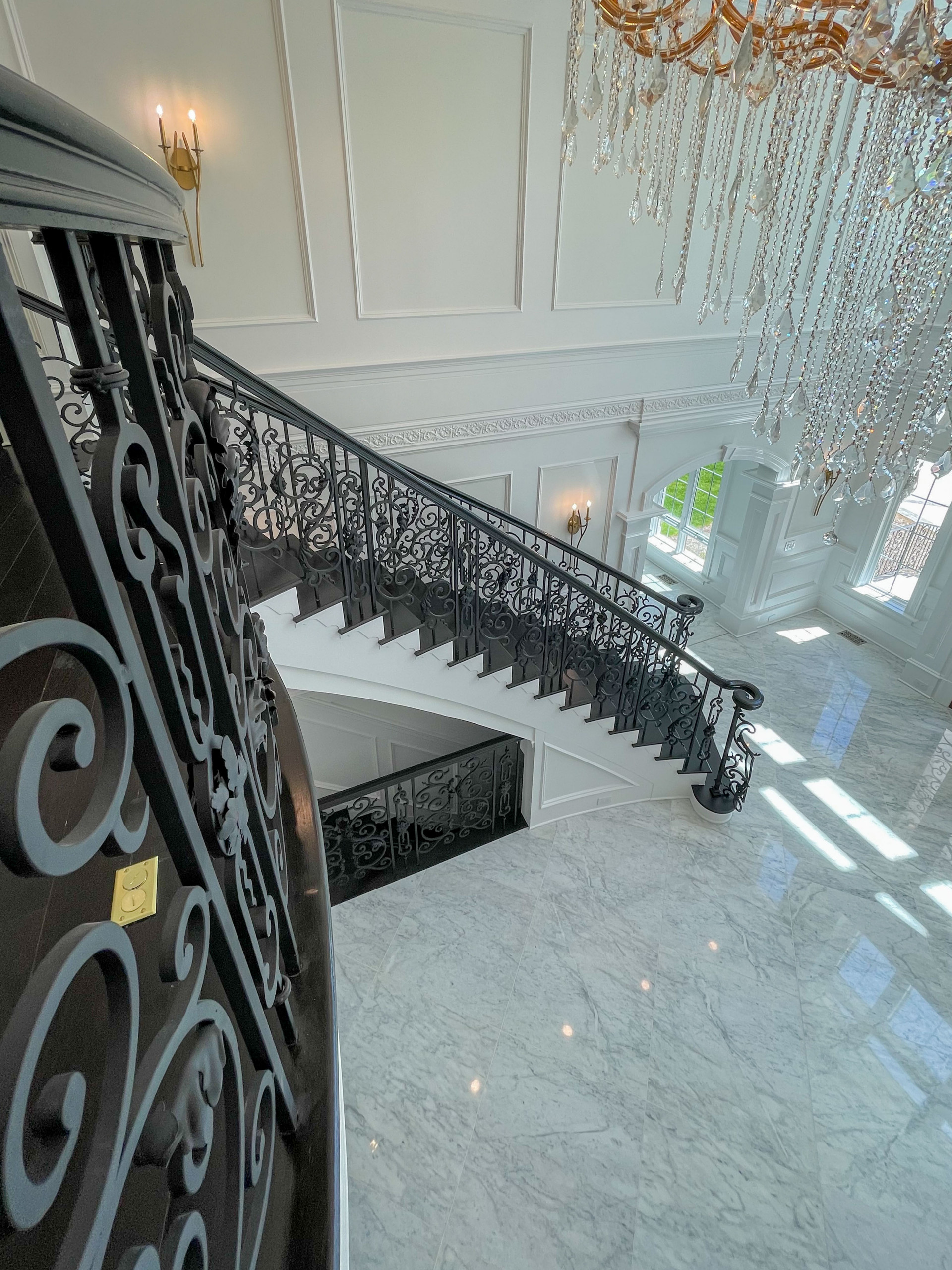 92_Grand Double Staircase in Exquisite Custom Home, Great Falls VA 22066