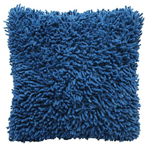 Shagadelic Blue 18-Inch Chenille Twist Double Sided Pillow