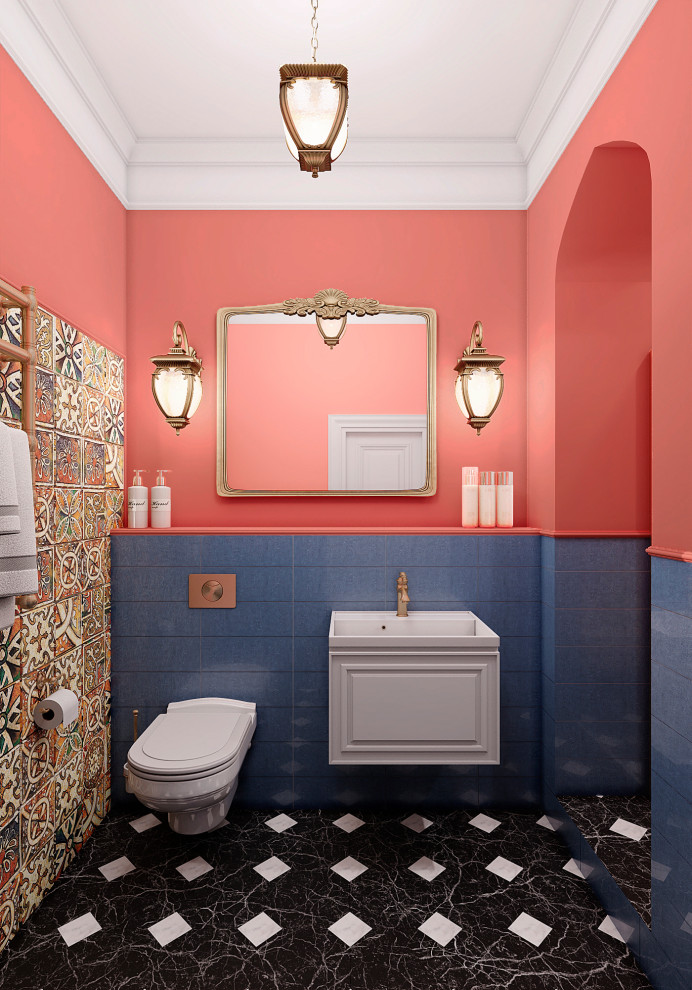 Утонченный проект с использованием разных стилей для семьи с двумя детьми