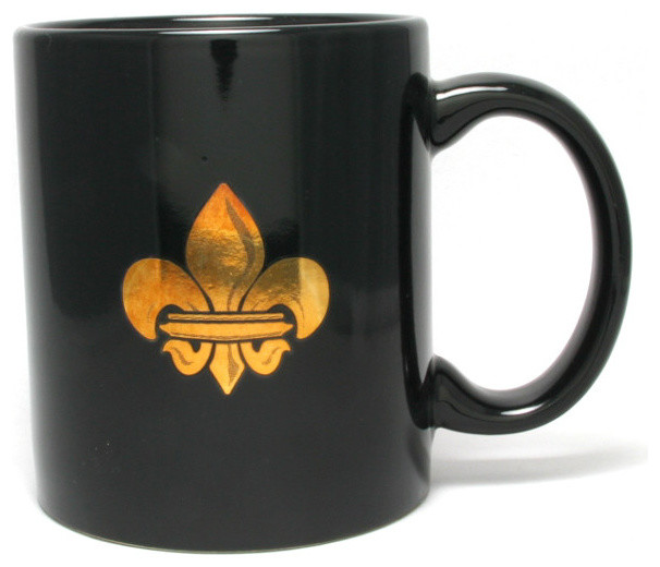 Coffee Mug Black Fleur De Lis Contemporary Mugs By Jubilee Gift Shop