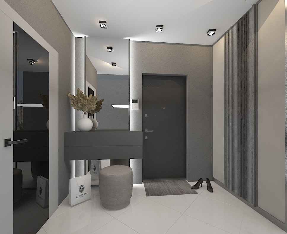 Однокомнатная квартира в серых тонах