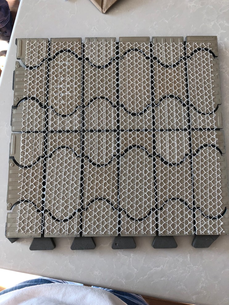 tile mesh backing won't stick