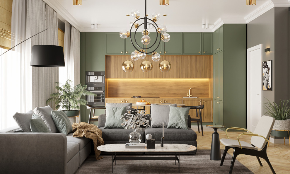 Небольшая квартира в Москве в мужском стиле