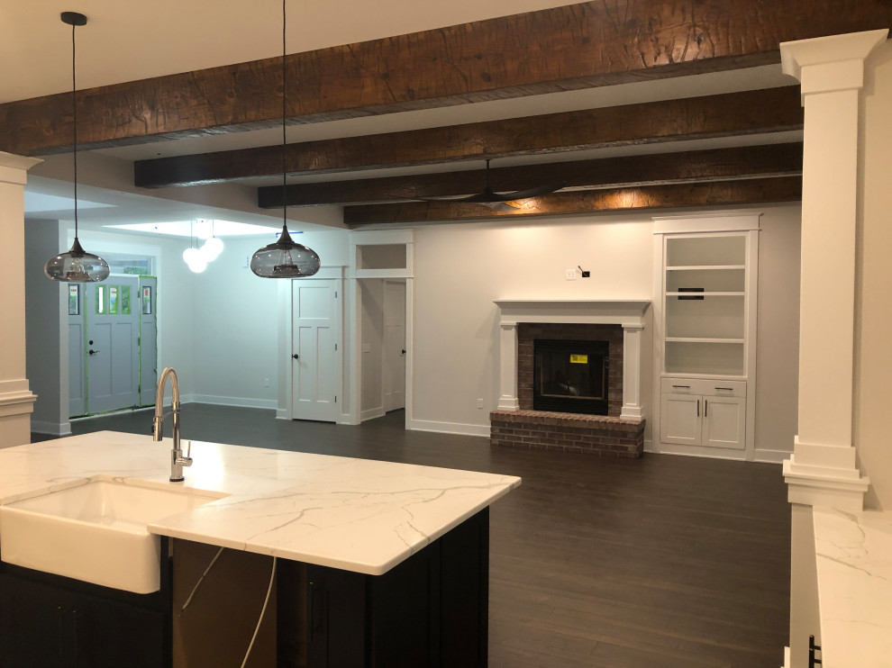 Transitional home design photo in Chicago
