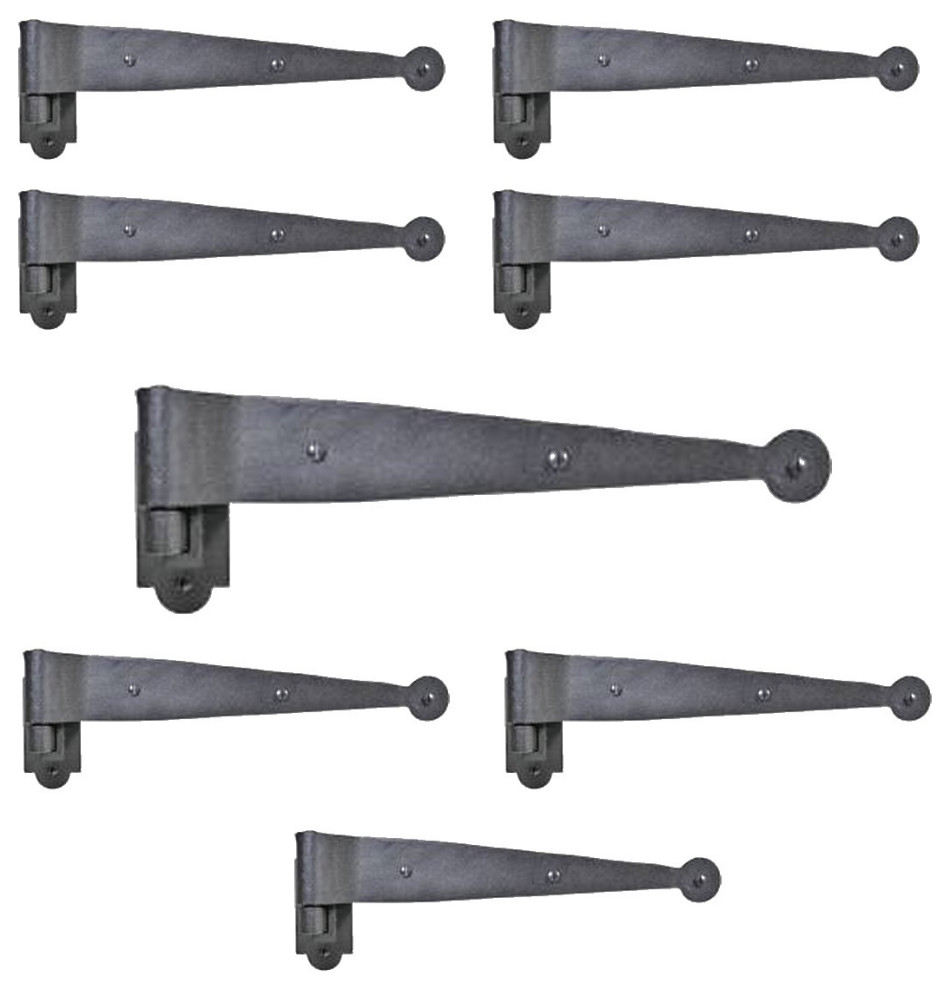 Iron Hinges Black Pintle Hinge Strap Shutter Hinge Offset 2.25 Inch