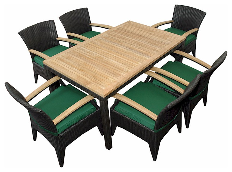 Bellagio Dining 7 pieceSet - Tropical - Outdoor Dining ...