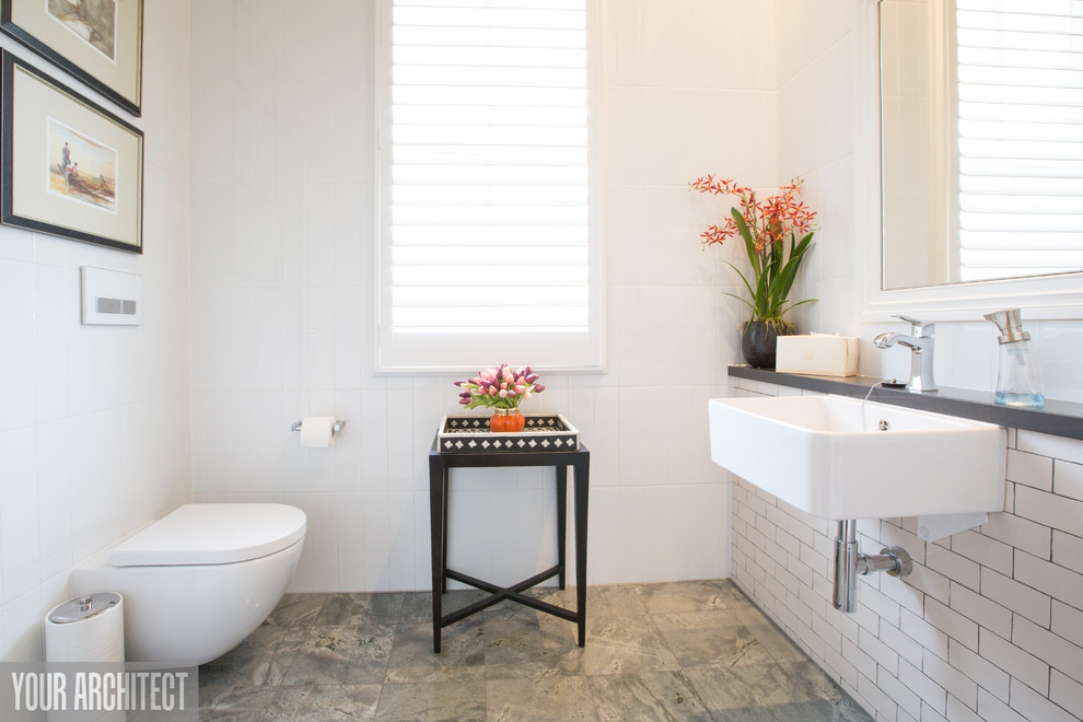 Transitional bathroom in Brisbane.