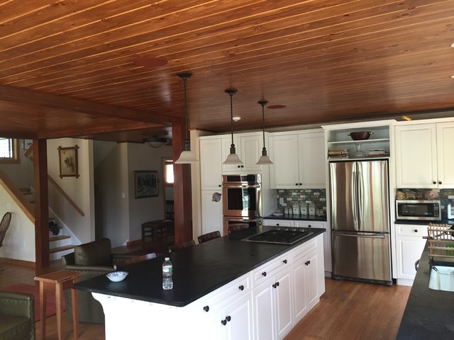 Matching In Ceiling Speakers Traditional Kitchen