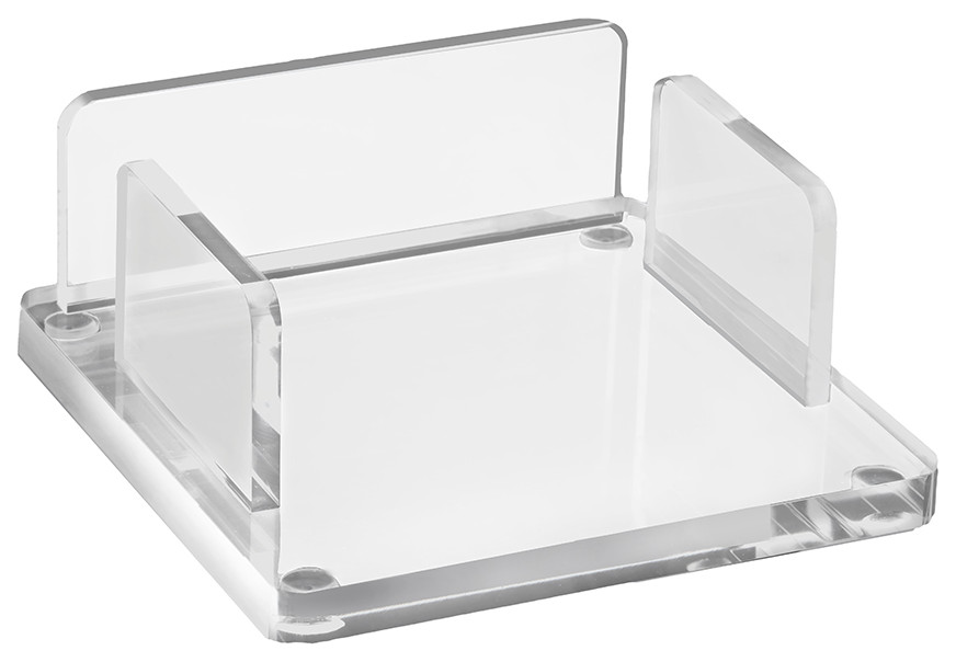 Acrylic 3x3 Note Pad Holder Contemporary Desk Accessories by