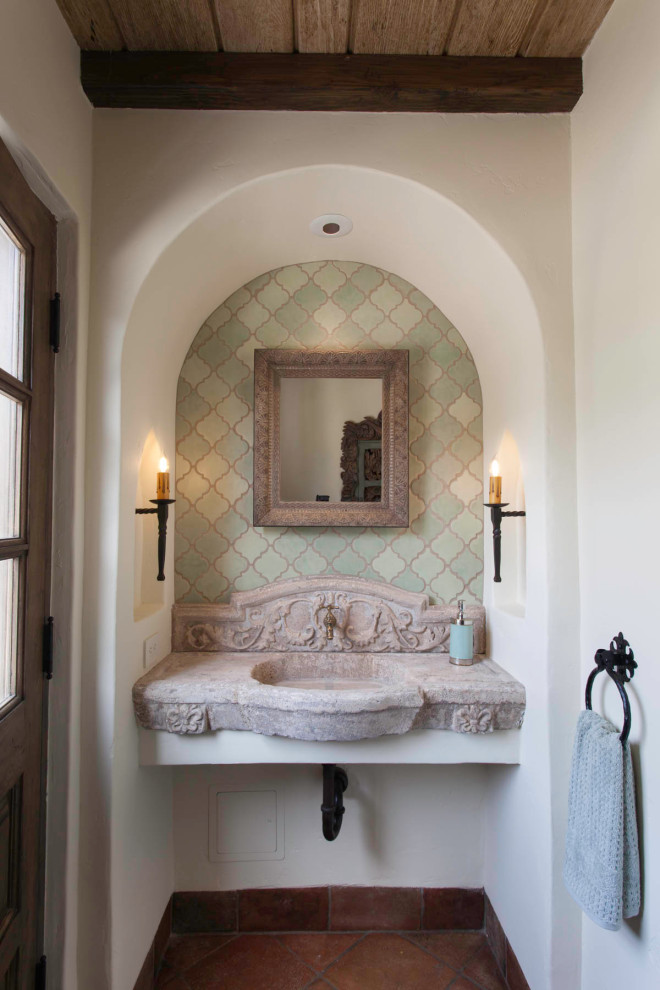 This is an example of a mediterranean cloakroom in San Diego.