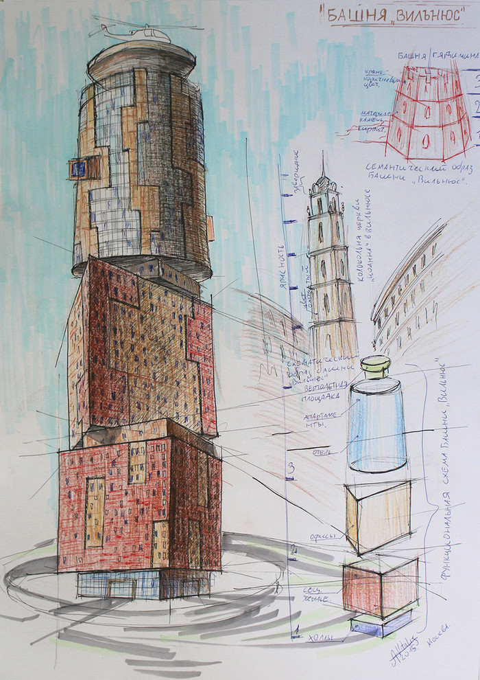 Размышление с карандашом - высотные здания