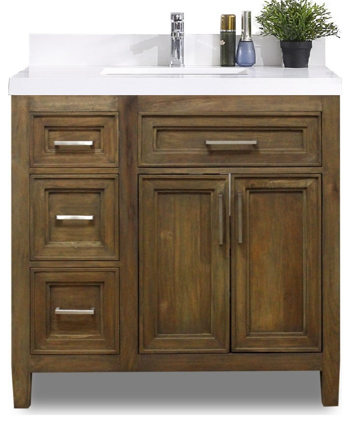 Willow Collections Santa Monica Bathroom Vanity Set Transitional