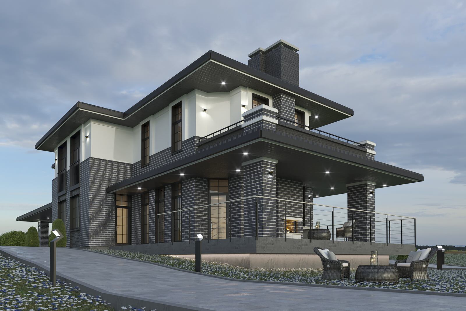 ИНДИВИДУАЛЬНЫЙ ЖИЛОЙ ДОМ Проект создан: 06/2018 Общая площадь: 272,35 м2