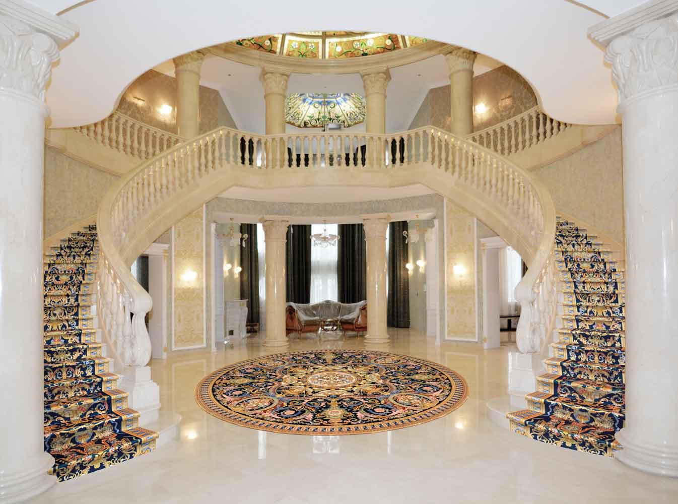 Ковры Savonnerie в гостиную (КП Жуковка XXI)