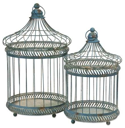 Lizzy Bird Cages - Set of 2