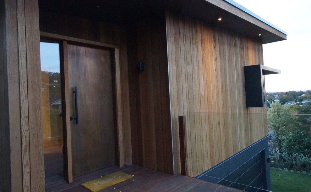 Contemporary entryway in Christchurch.