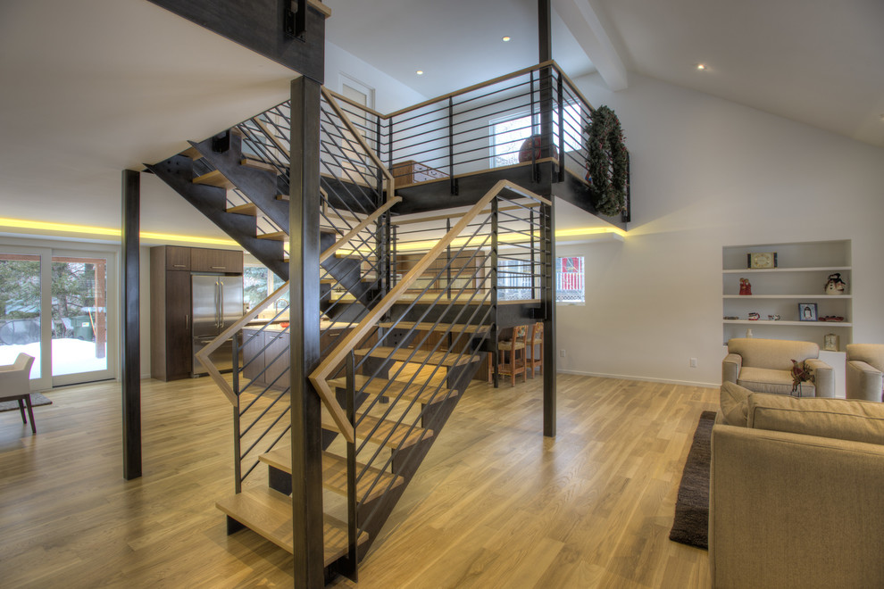 Inspiration for a contemporary staircase in Denver.