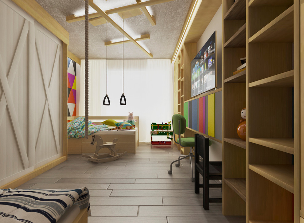 Квартира для семьи с двумя детьми с общей детской