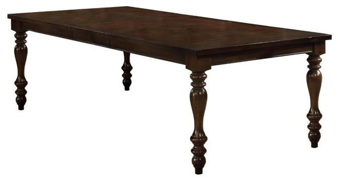 Furniture of America Minard Wood Extendable Dining Table in Antique Cherry