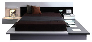 Modrest Impera Contemporary Lacquer Platform Bed, California King