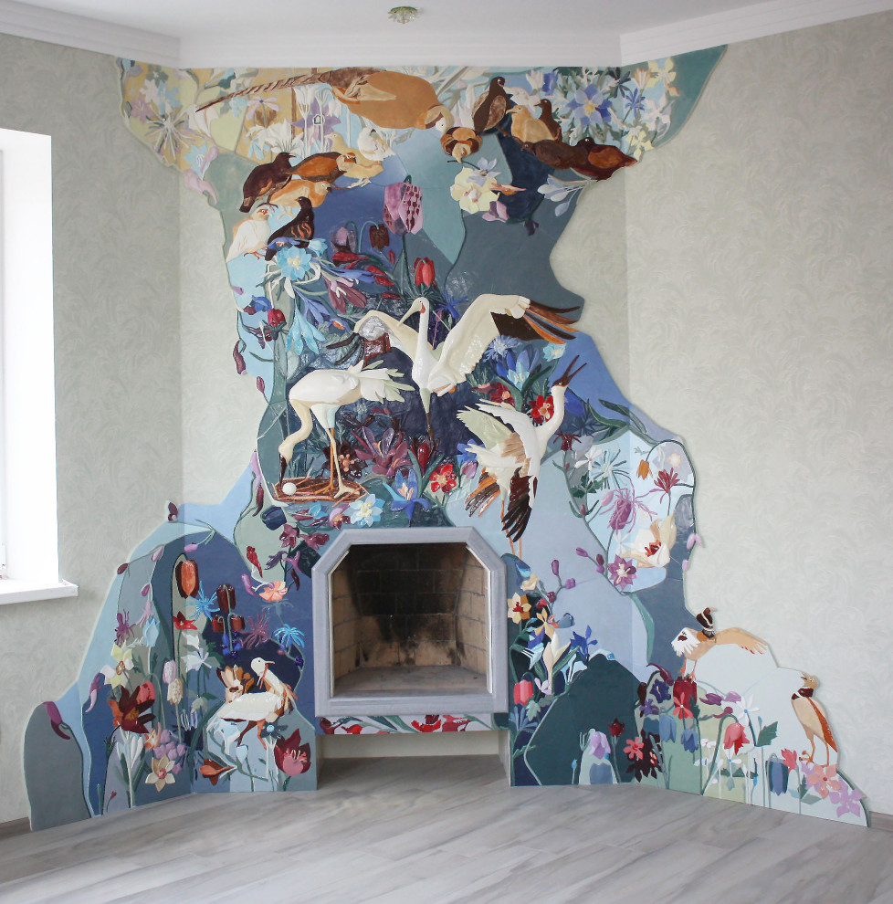 Действующий угловой камин "Симфония Донского Края"