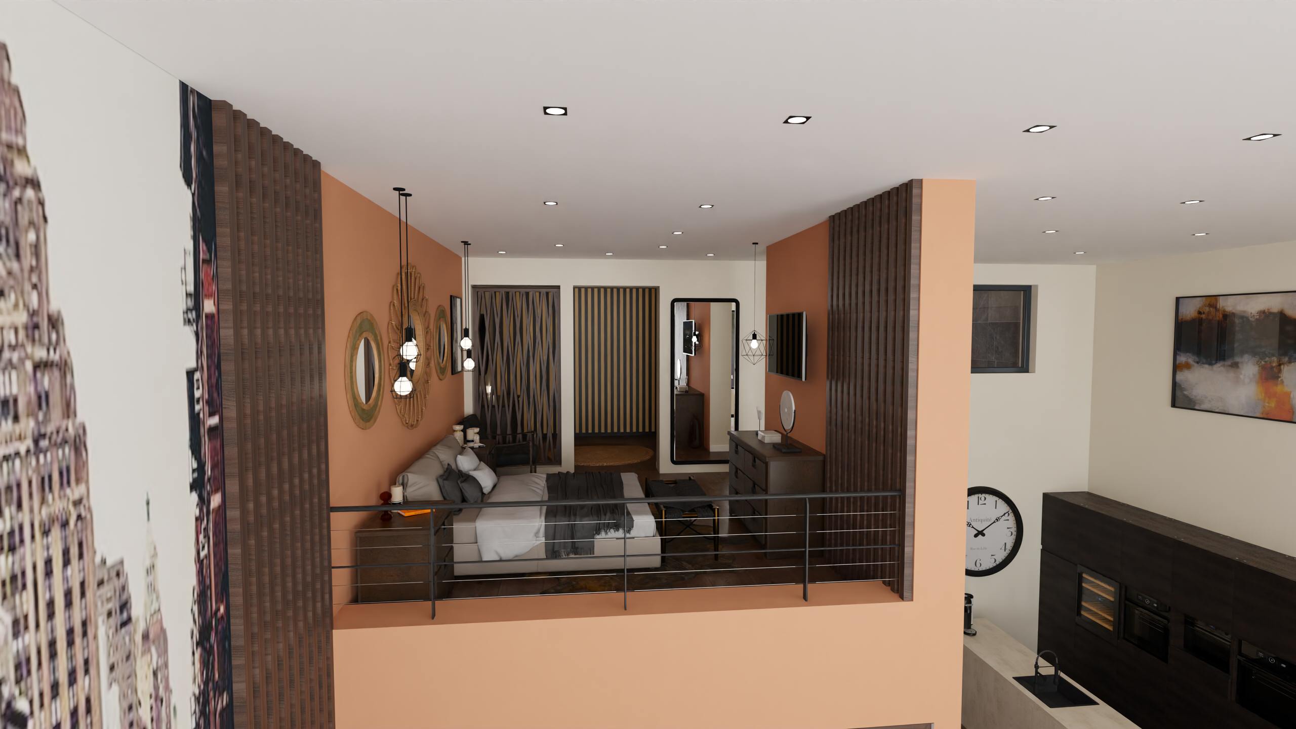 Appartement avec ouvertures façades