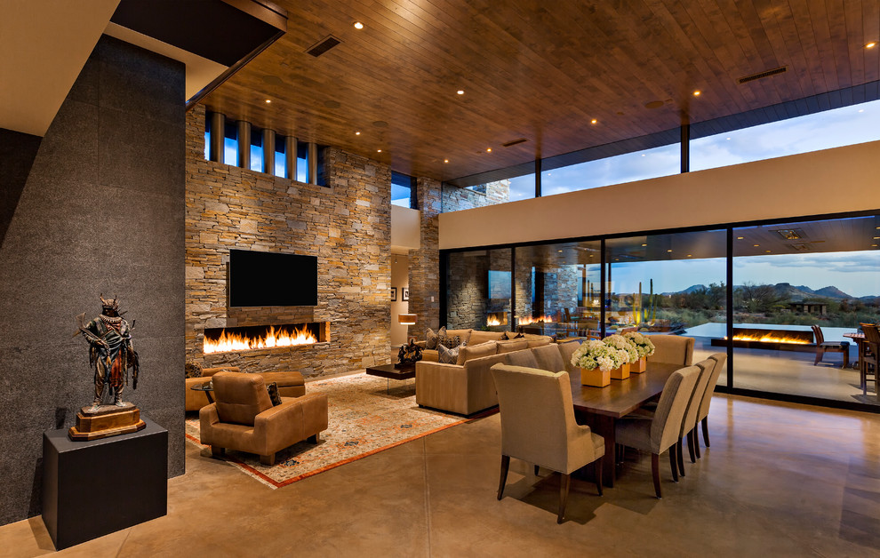 This is an example of a contemporary living room in Phoenix.