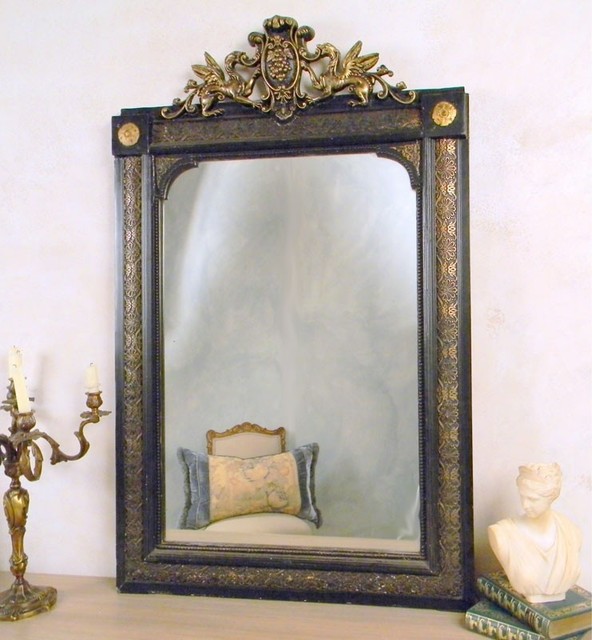 Black and Gold German 1930s Mirror