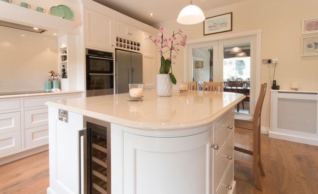 Classical hand-painted kitchen in Tumbled Marble traditional-kitchen