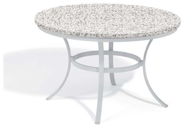 Travira Round Dining Table, Round Granite Table Top Outdoor