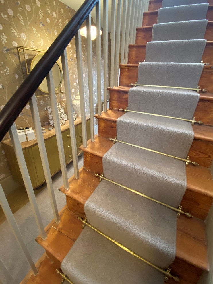 Design ideas for a country staircase in Cambridgeshire.