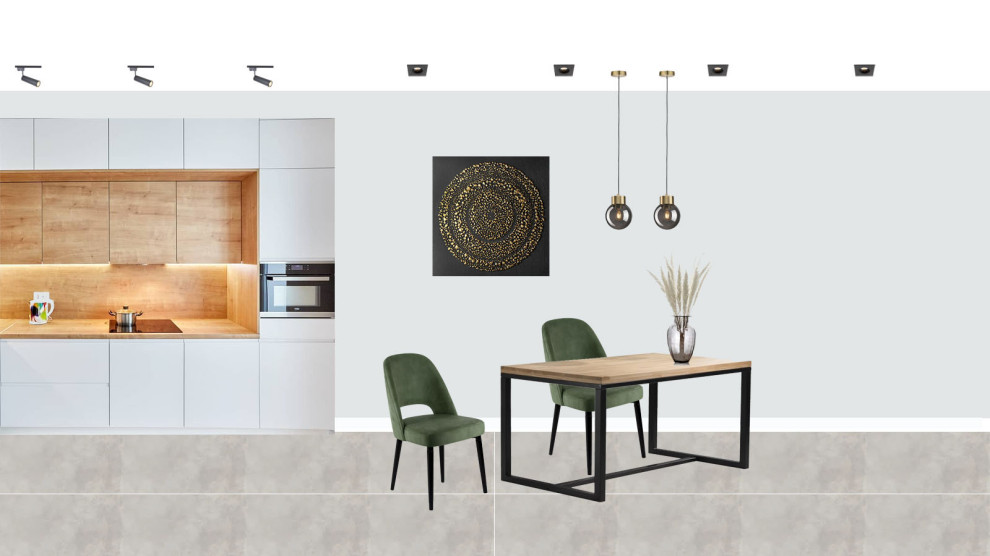 ЖК Ясный, Кухня-гостиная (коллажи)