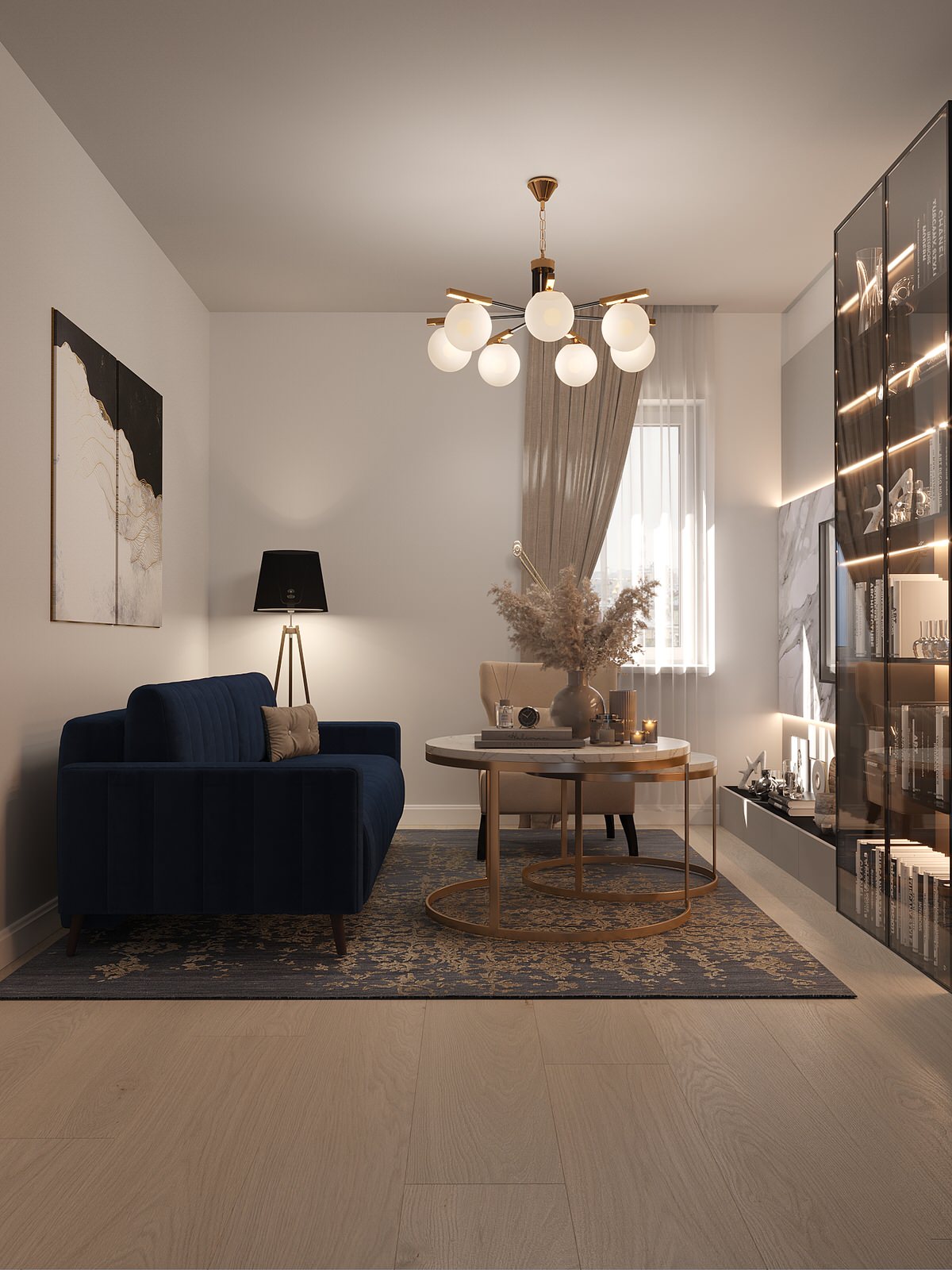 Кухня и гостиная в трешке