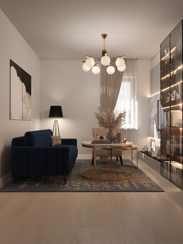 Кухня и гостиная в трешке