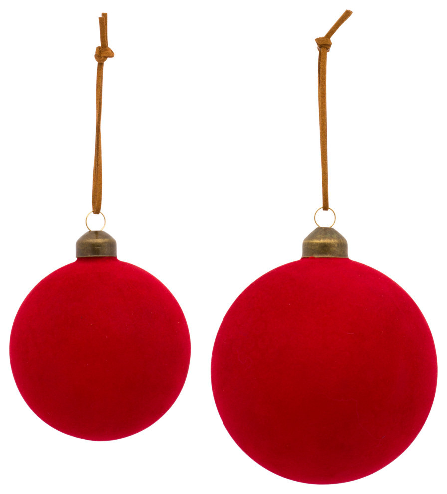 Glass Ball Ornament, 6Piece Set Traditional Christmas Ornaments