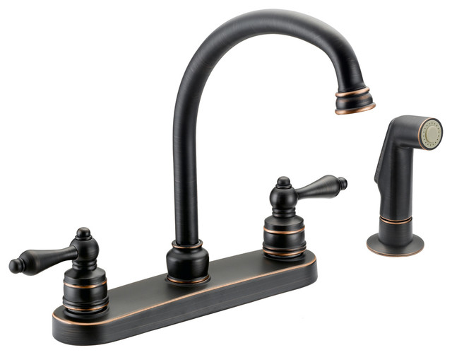 Oil Rubbed Bronze Kitchen Faucet With Sprayer Transitional Oil Rubbed Bronze Kitchen Faucet With Sprayer