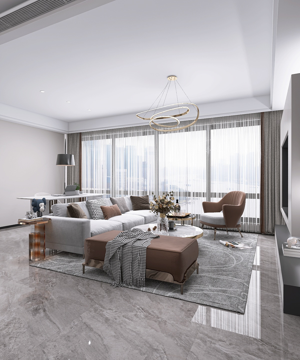 Конкурсная работа 70 кв.м. (кухня-гостиная)