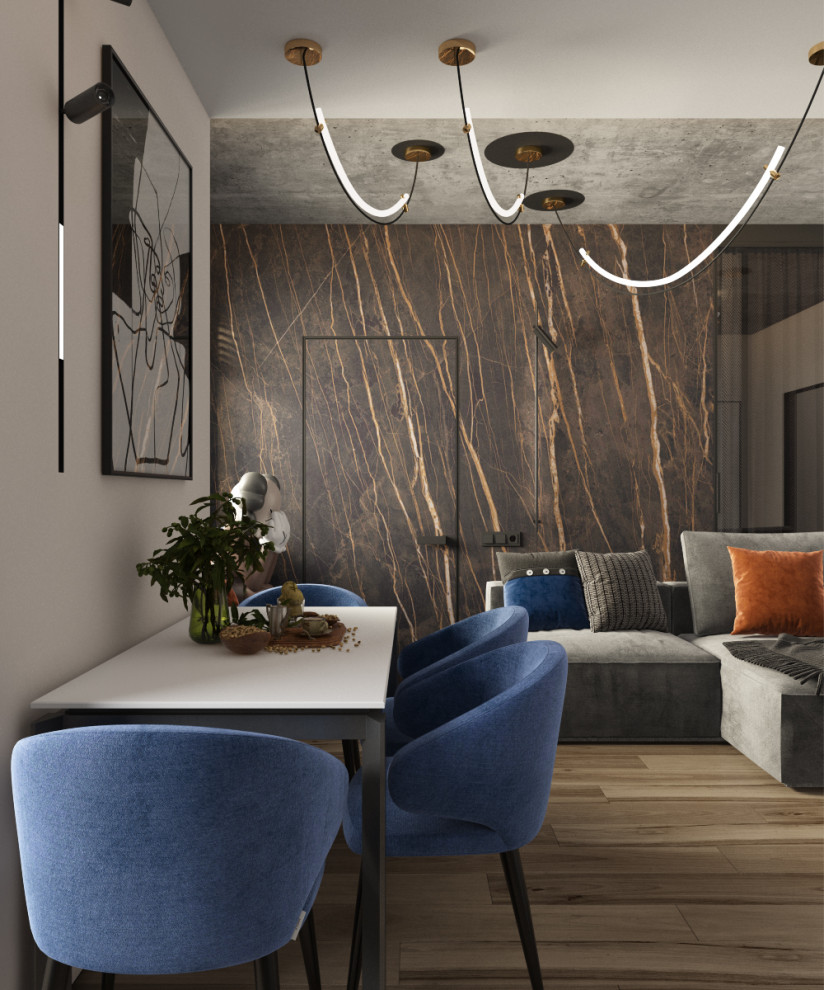 Интерьер кухни-гостиной, дизайнер Наталья Шевлякова