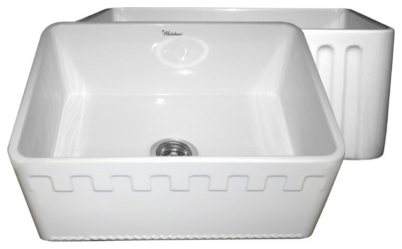 Reversible Series Fireclay Sink 24x18x10 Contemporary Kitchen   Home Design 