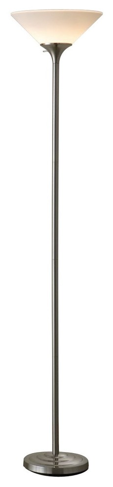 60" Floor Lamp With Matte White Modified Tulip-Style LED Base and Body