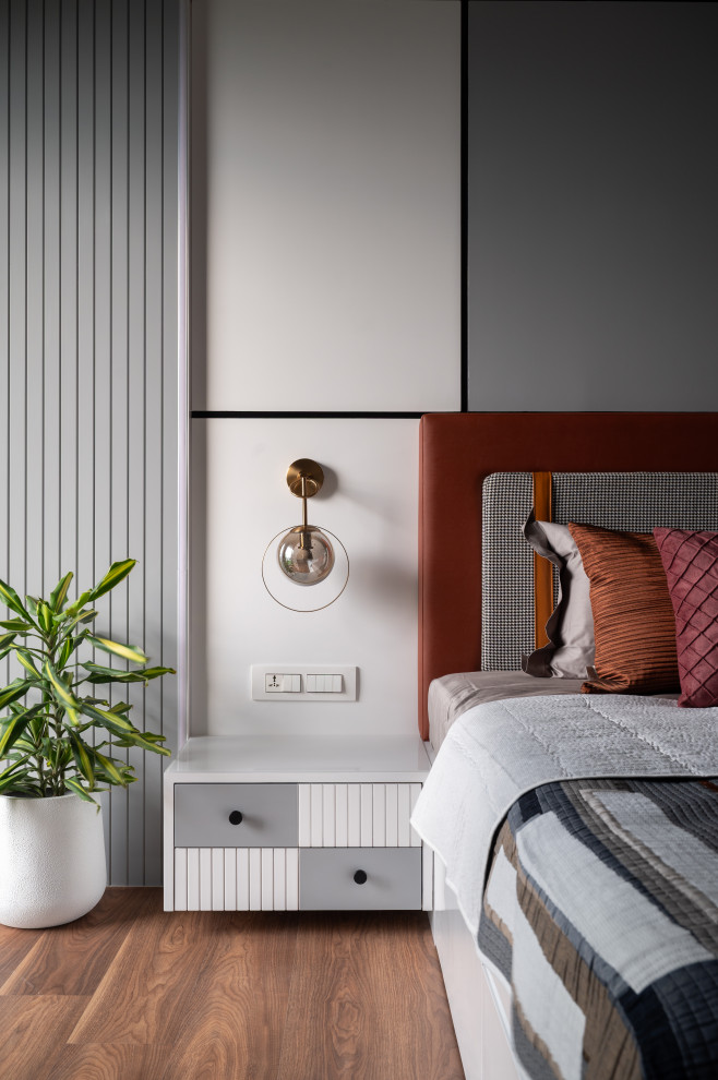 Contemporary bedroom in Bengaluru.