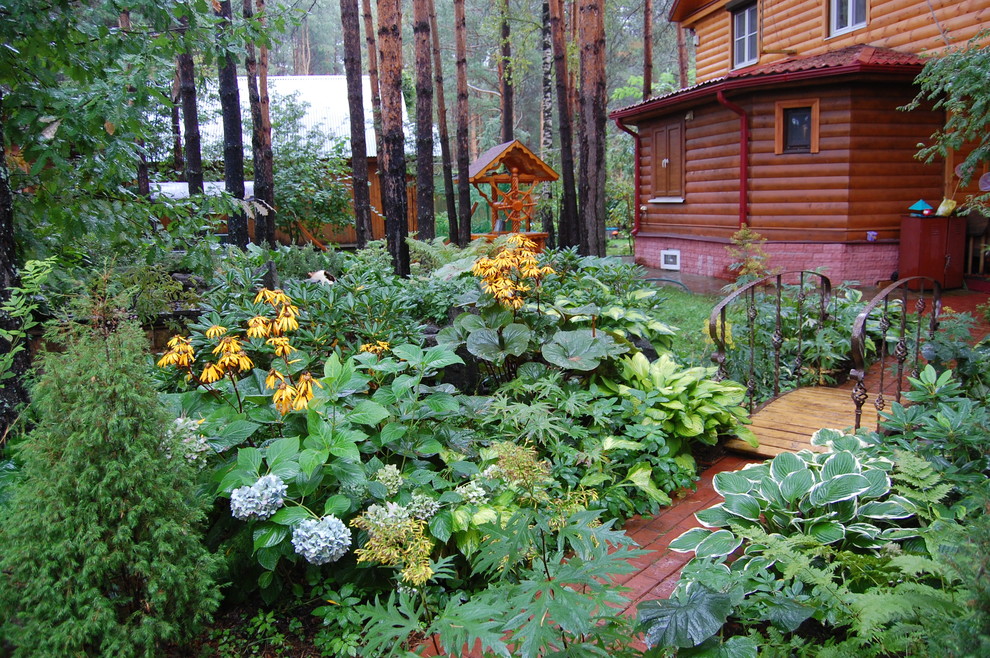 This is an example of a country garden in Moscow.
