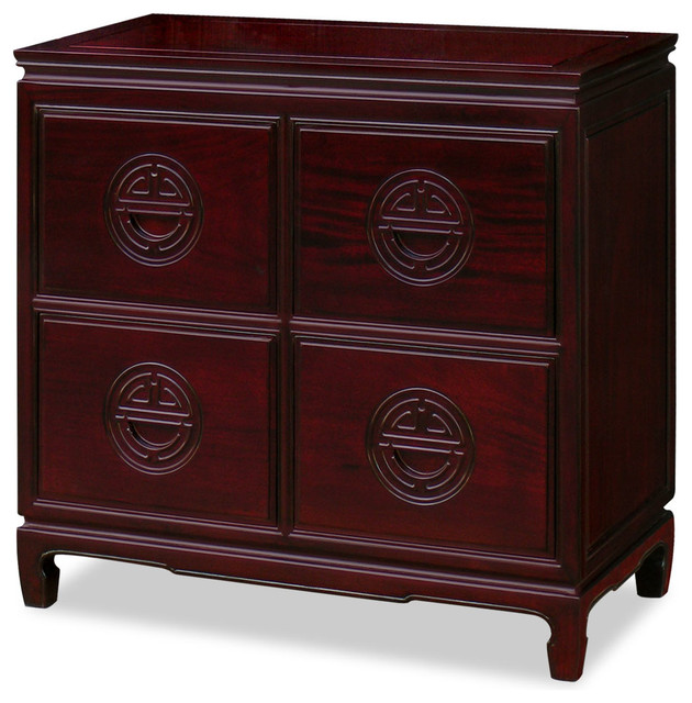rosewood longevity design file cabinet - asian - filing cabinets