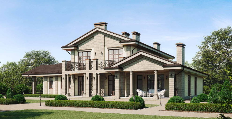 Проект дома с бассейном