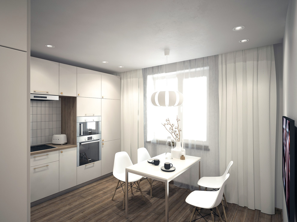 Минималистичная двухкомнатная квартира со светлыми стенами