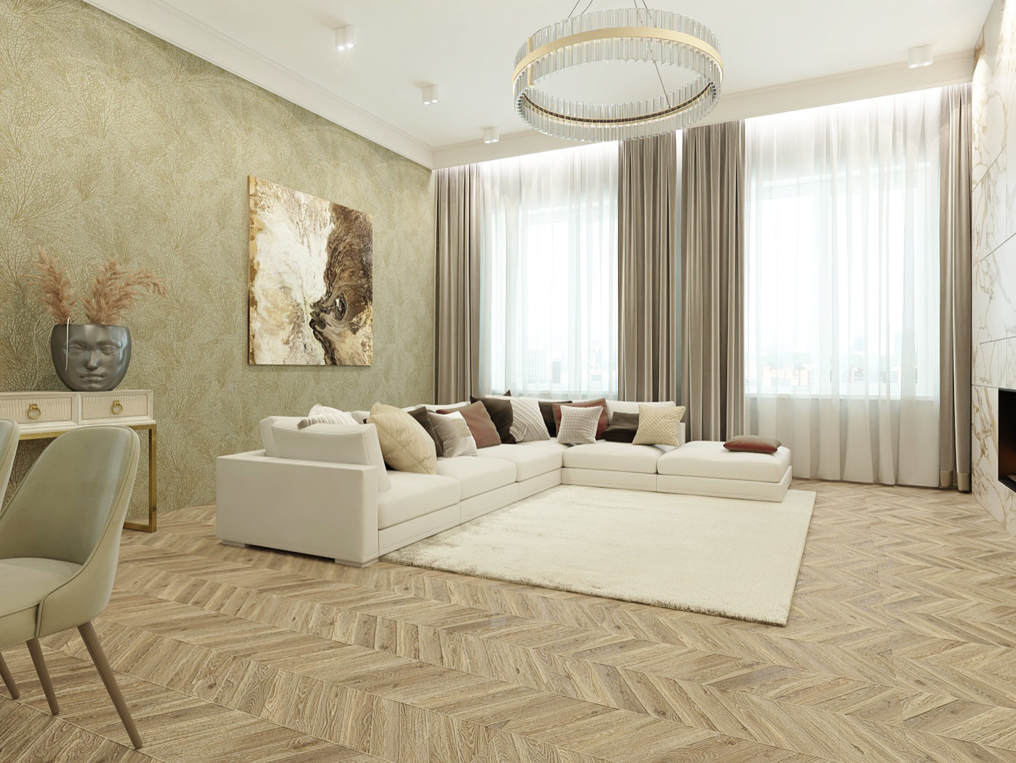 интерьер квартиры 117 квм. г. Новосибирск